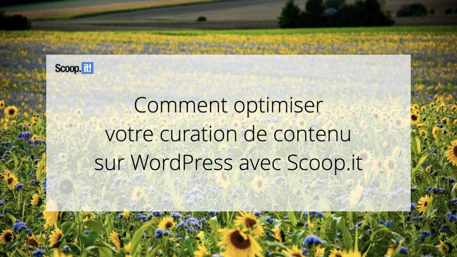 Comment optimiser votre curation de contenu sur WordPress avec Scoop.it